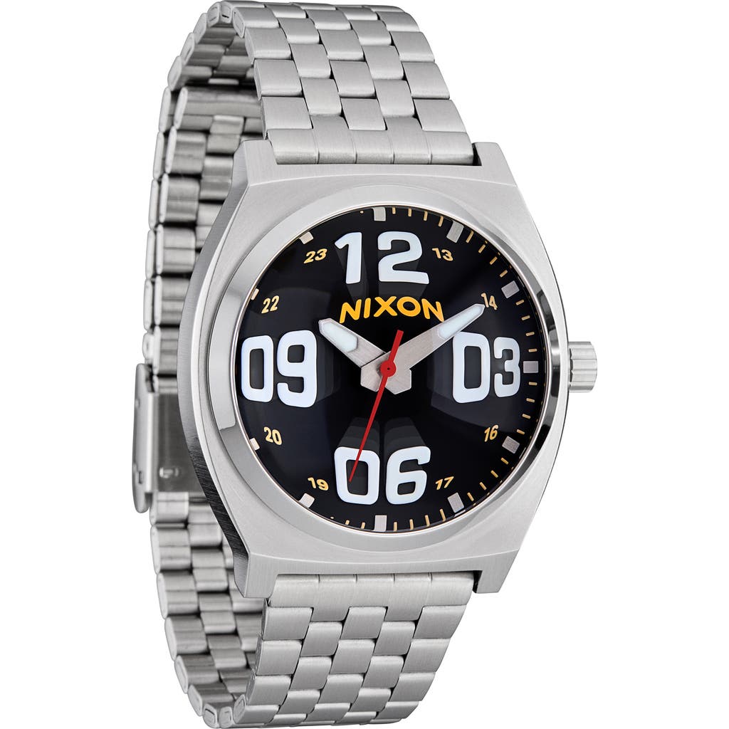 Nixon The Time Teller Fisheye Bracelet Watch, 37mm In Silver