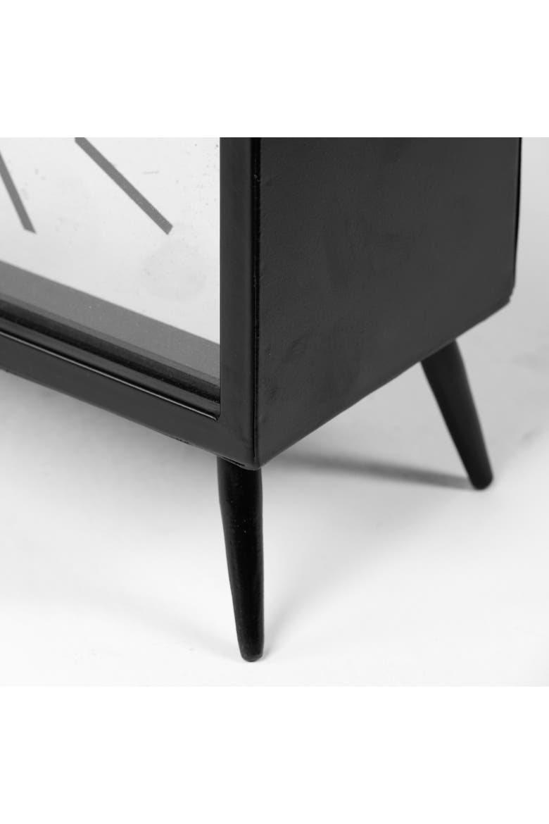 Lita Metal Rectangular Table Clock, Alternate, color, Black