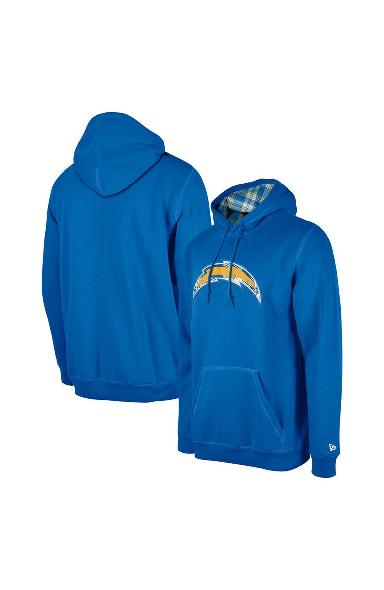 New Era Men's New Era Royal Los Angeles Chargers 3rd Down Plaid Pullover Hoodie, Main, color, Royal