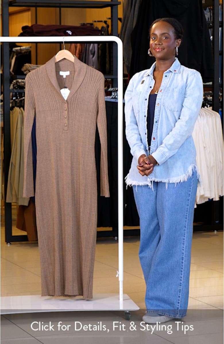 Viviette Long Sleeve Rib Maxi Dress, sales video thumbnail