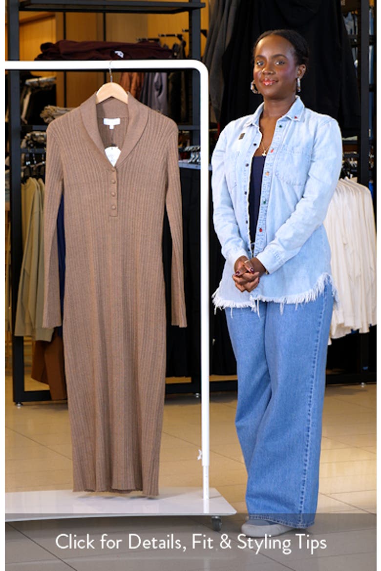 Viviette Long Sleeve Rib Maxi Dress video