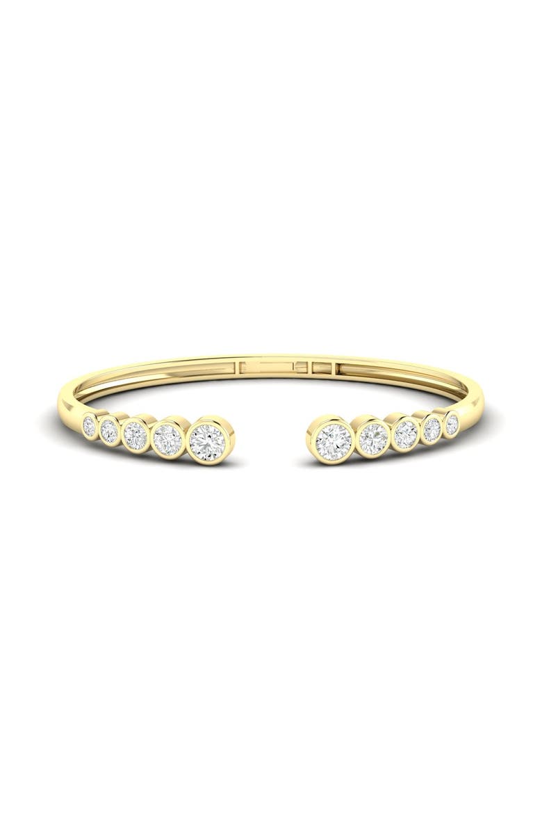 Bezel Cuff Bracelet Lab Diamond in 14K Gold, Main, color, Yellow Gold