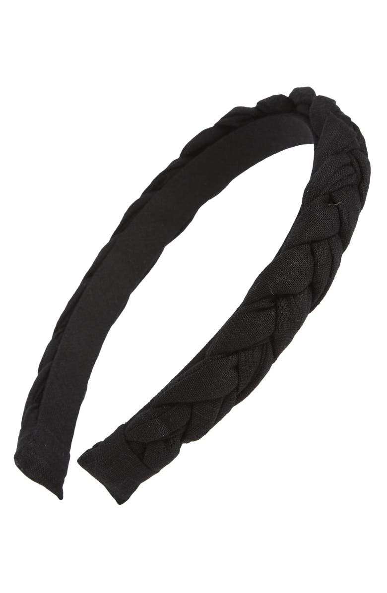 Madewell Skinny Puffy Braided Headband, Main, color, 