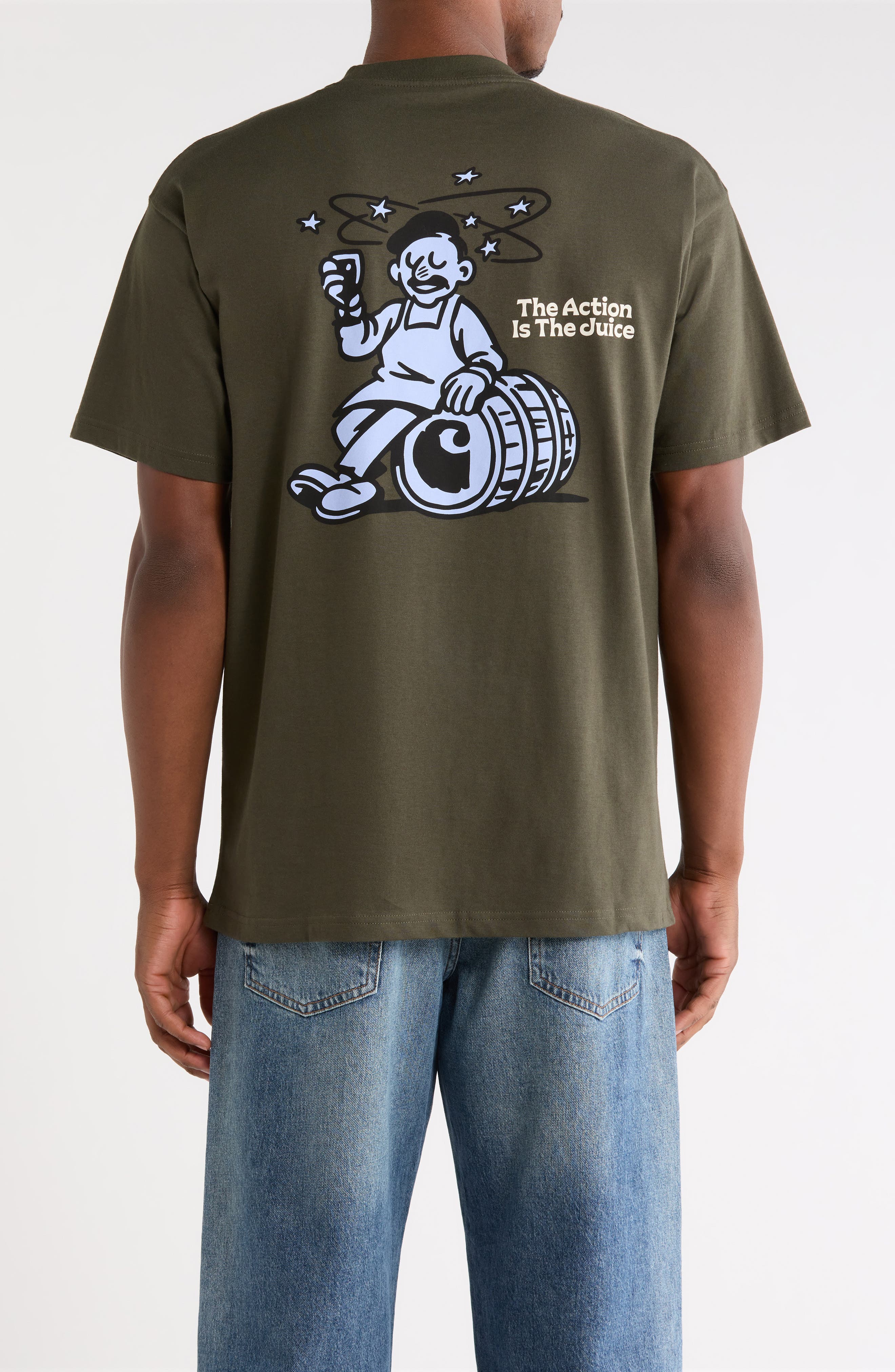 Carhartt Work In Progress Grape Picker Organic Cotton Graphic T-Shirt ...