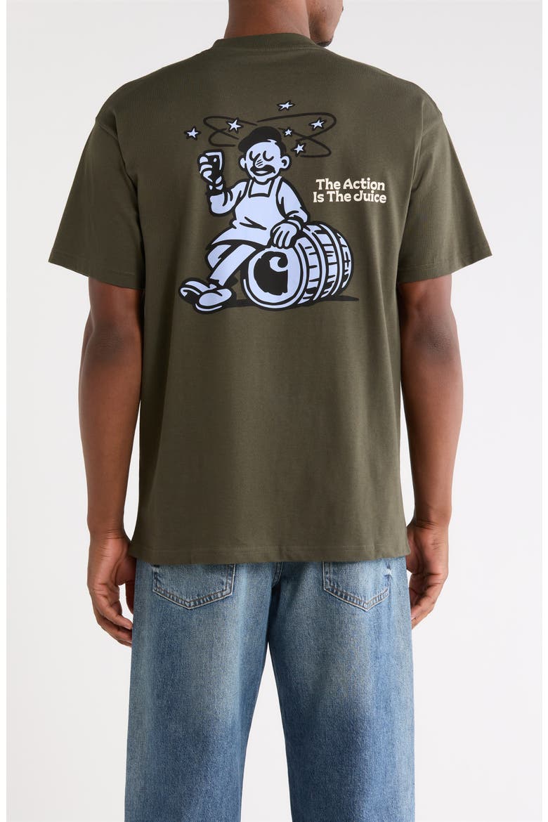 Grape Picker Organic Cotton Graphic T-Shirt, Alternate, color, CYPRESS