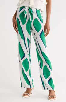Diane von Furstenberg Diane Silk Georgette Straight Leg Pants
