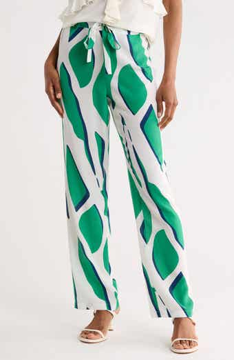 Diane von Furstenberg Diane Silk Georgette Straight Leg Pants