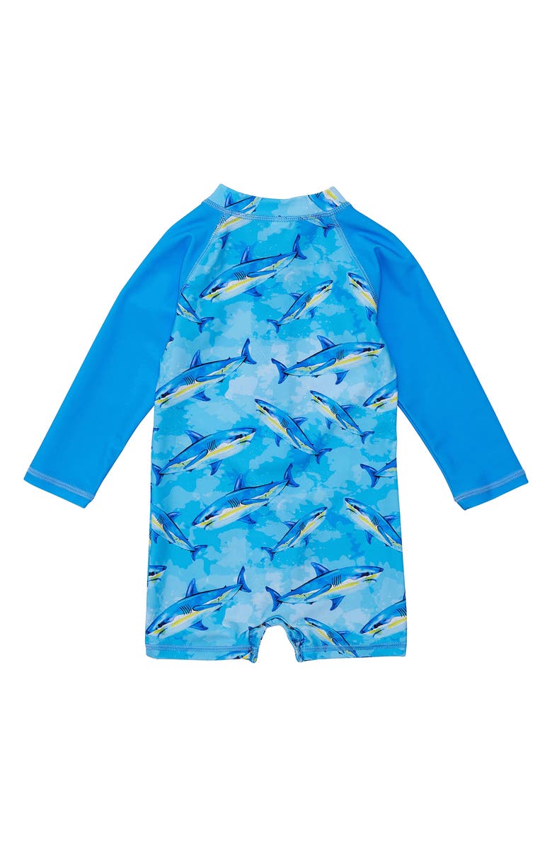 Snapper Rock Jawsome Waves One-Piece Rashguard Swimsuit | Nordstrom