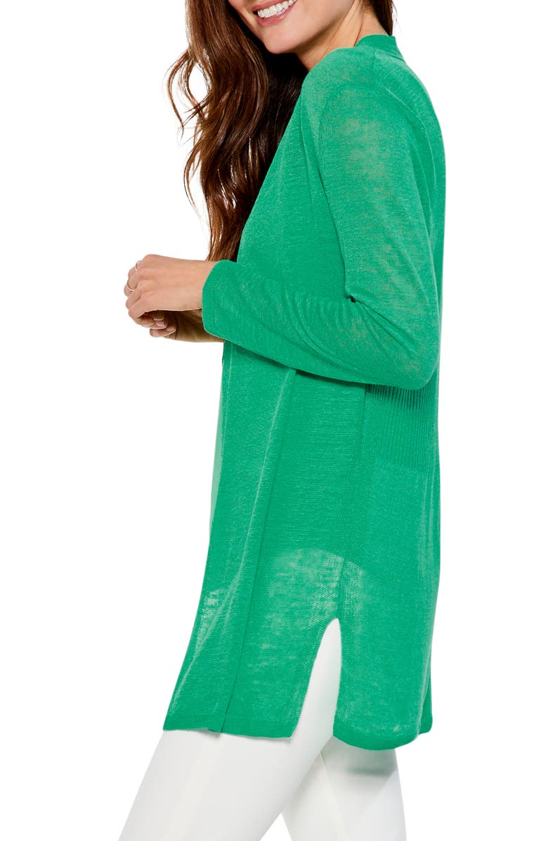 NIC+ZOE Long Linen Blend Cardigan, Alternate, color, 