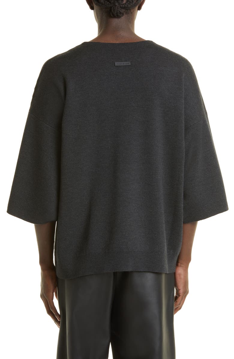 Fear of God Eternal Lightweight Merino Wool Short Sleeve Sweater, Alternate, color, 
