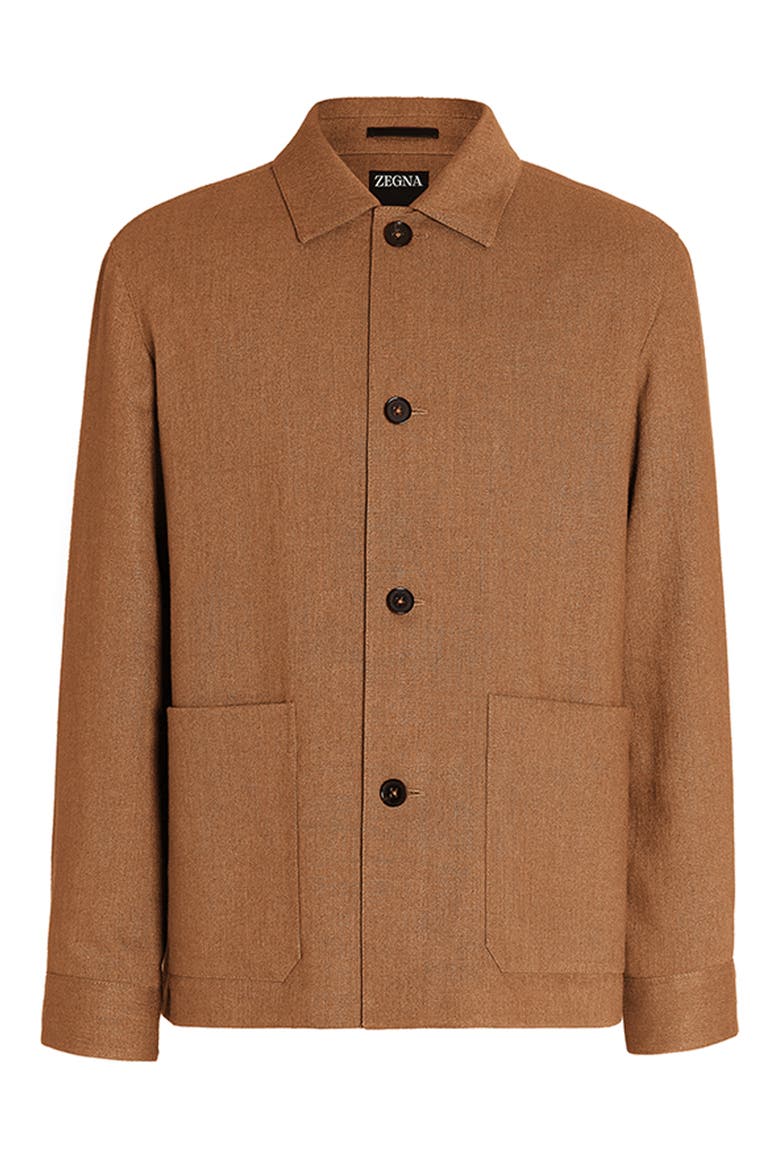 Silk & Linen Blend Chore Jacket, Alternate, color, VICUNA