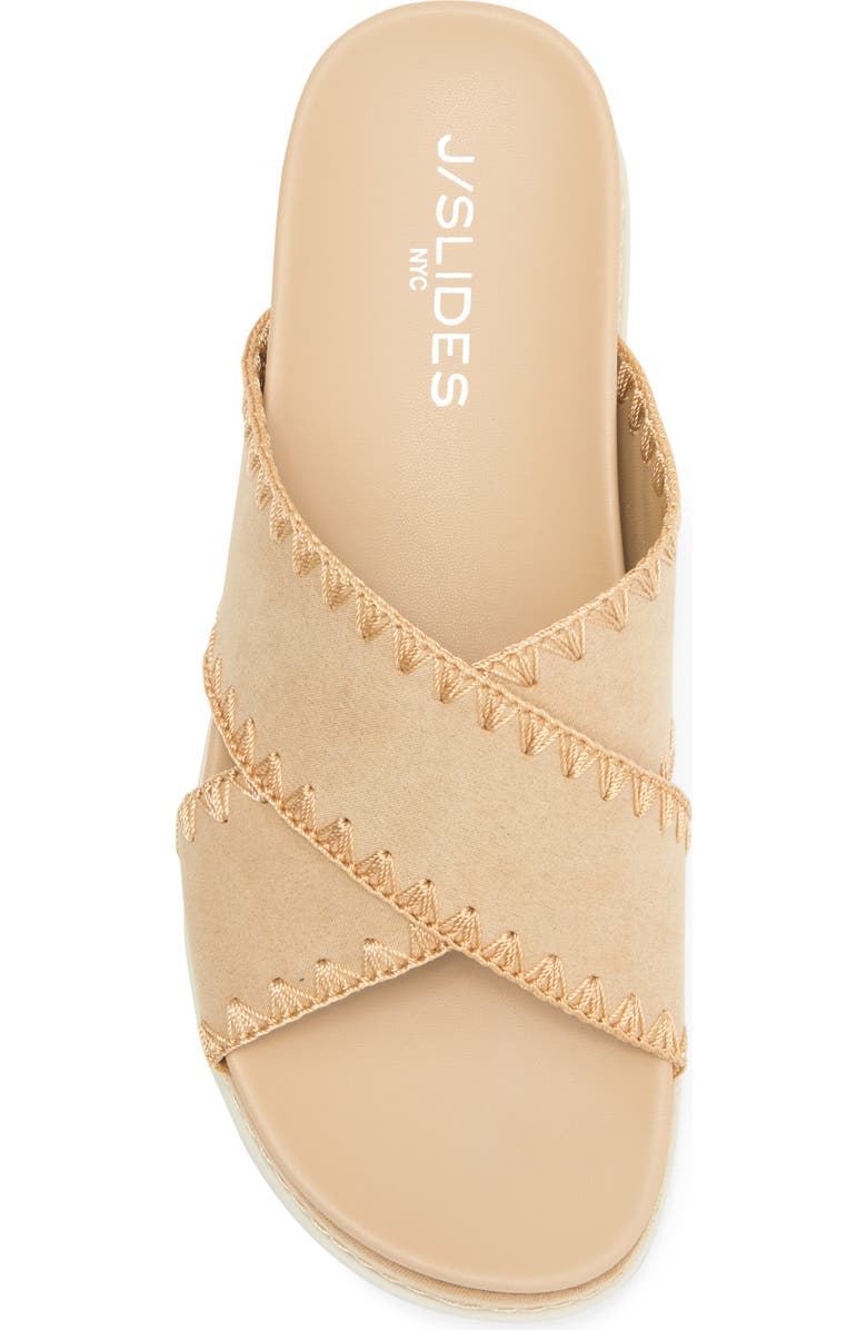 JSlides Whipstitched Platform Sandal, Alternate, color, Sand