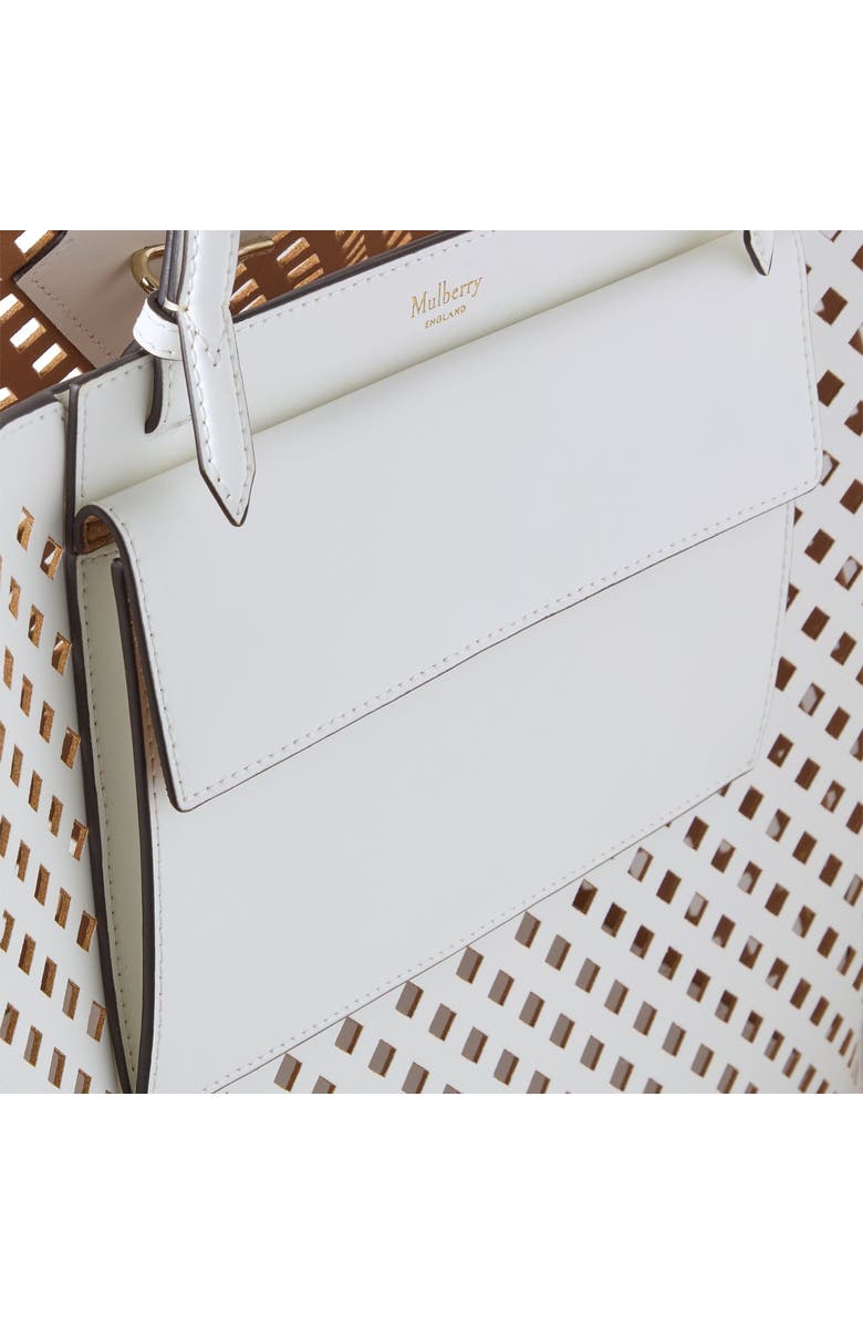 Mulberry XL Perforated Leather Tote, Alternate, color, White