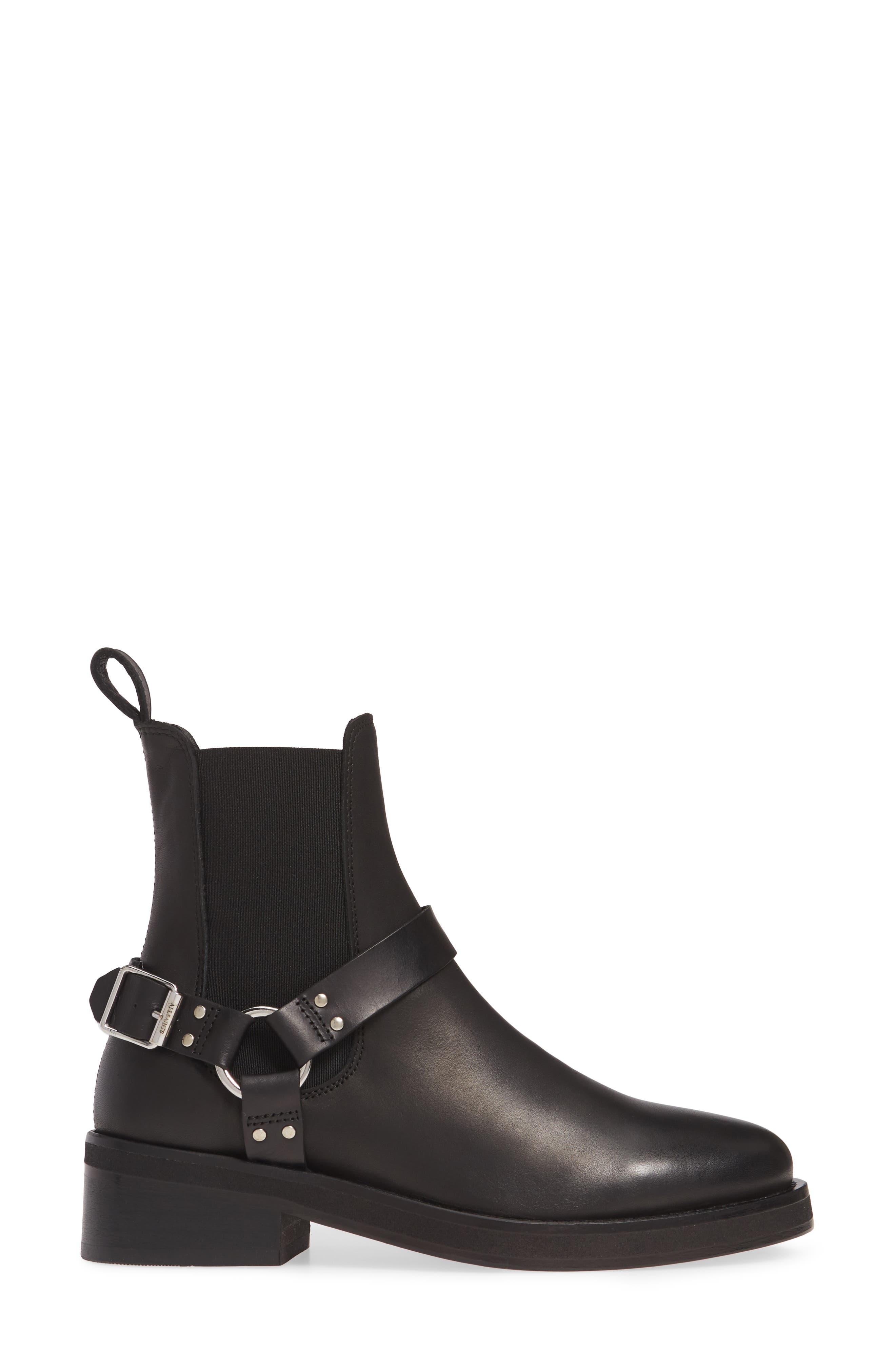 Salome Moto Boot, Alternate, color, BLACK LEATHER