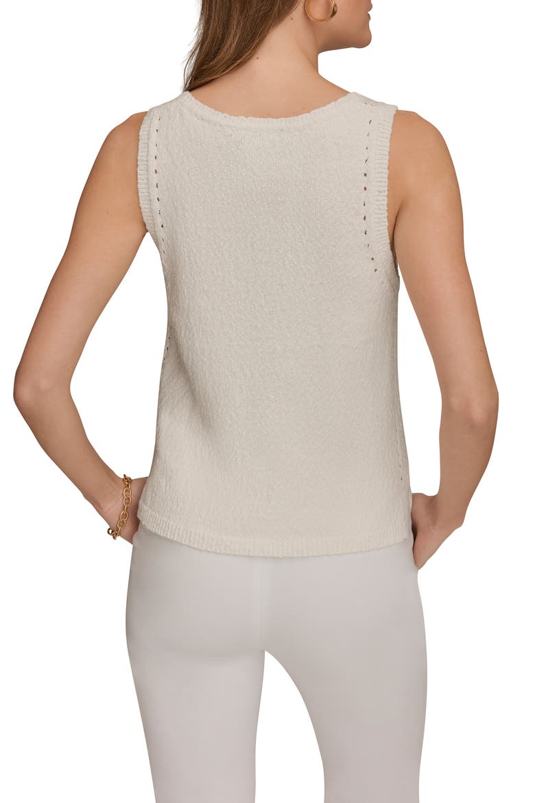 Pointelle Stitch Sweater Tank, Alternate, color, CREAM