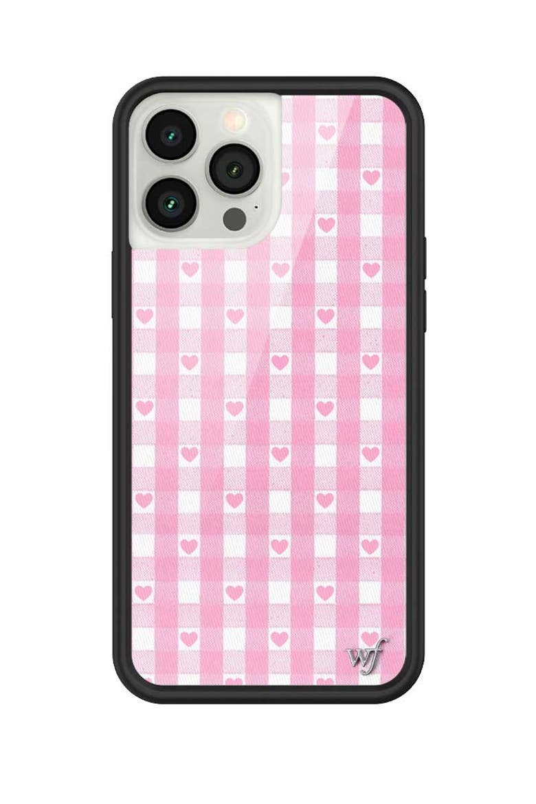 Gingham Hearts | Pink iPhone Case, Alternate, color, Pink