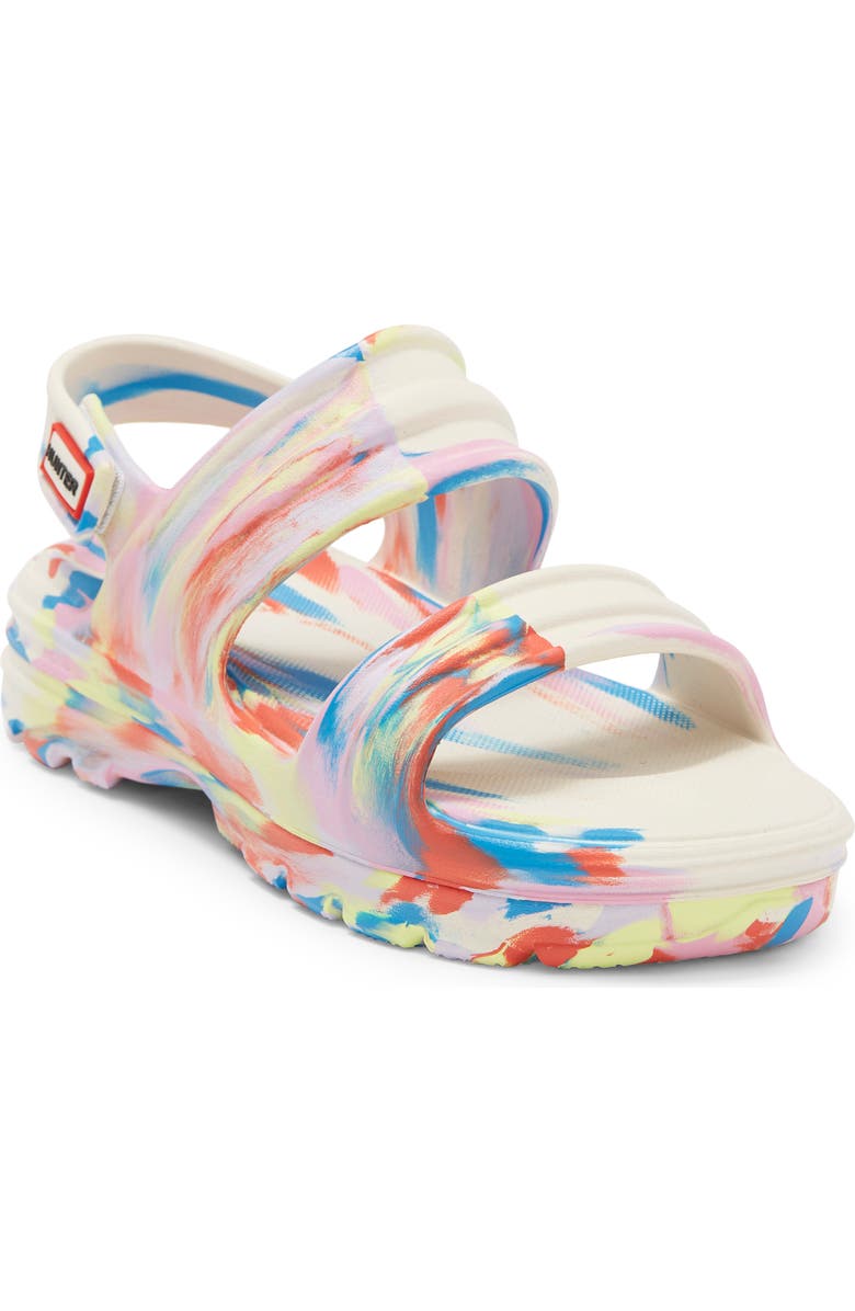 Hunter Bloom Algae Foam Marble Sandal, Main, color, Shaded White