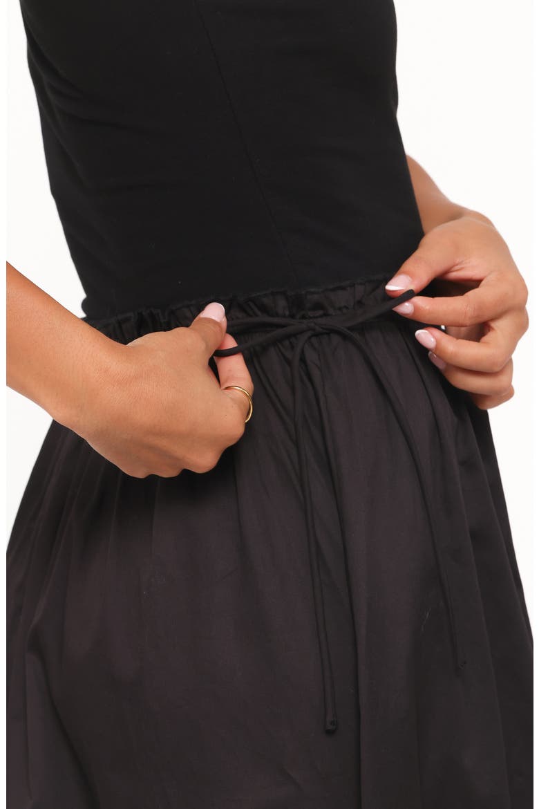 Finesse Sleeveless Stretch Cotton Maxi Dress, Alternate, color, BLACK