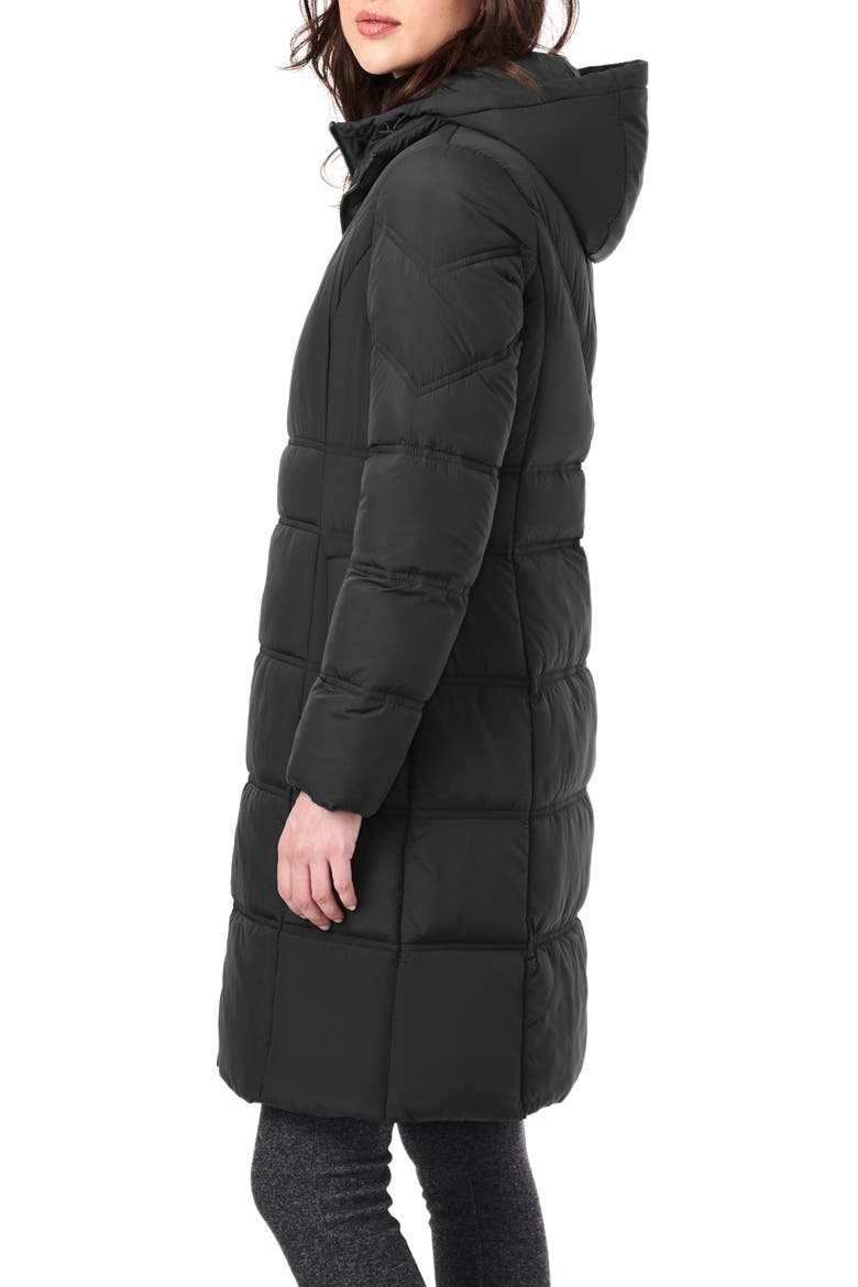 Walker Double Stitch Recycled Polyester Puffer Coat with Removable Bib, Alternate, color, BLACK