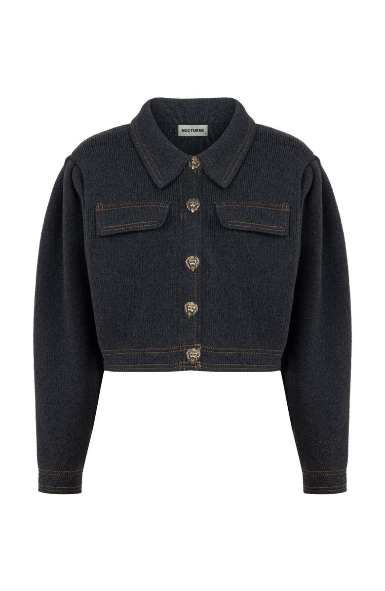 Nocturne Shirt Collar Crop Jacket, Alternate, color,