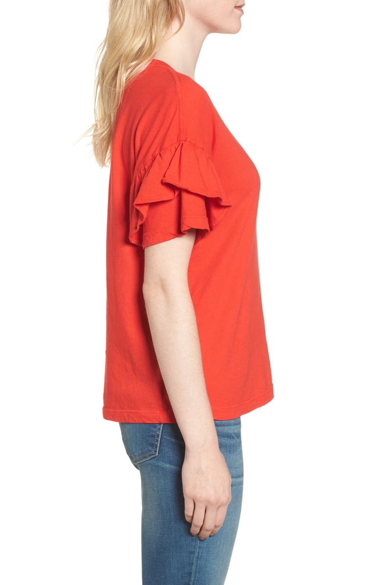 Current/Elliott The Ruffle Roadie Tee, Alternate, color, 