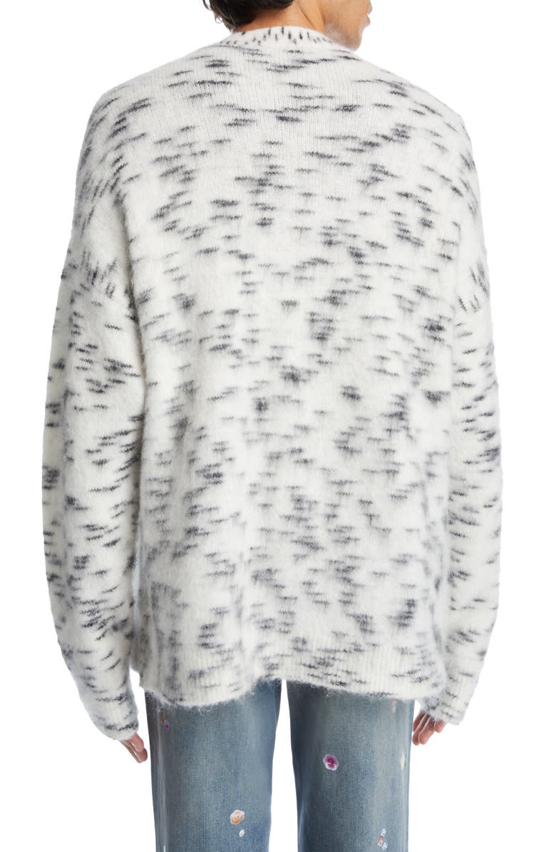 Acne Studios Mélange Wool & Mohair Blend Cardigan, Alternate, color,