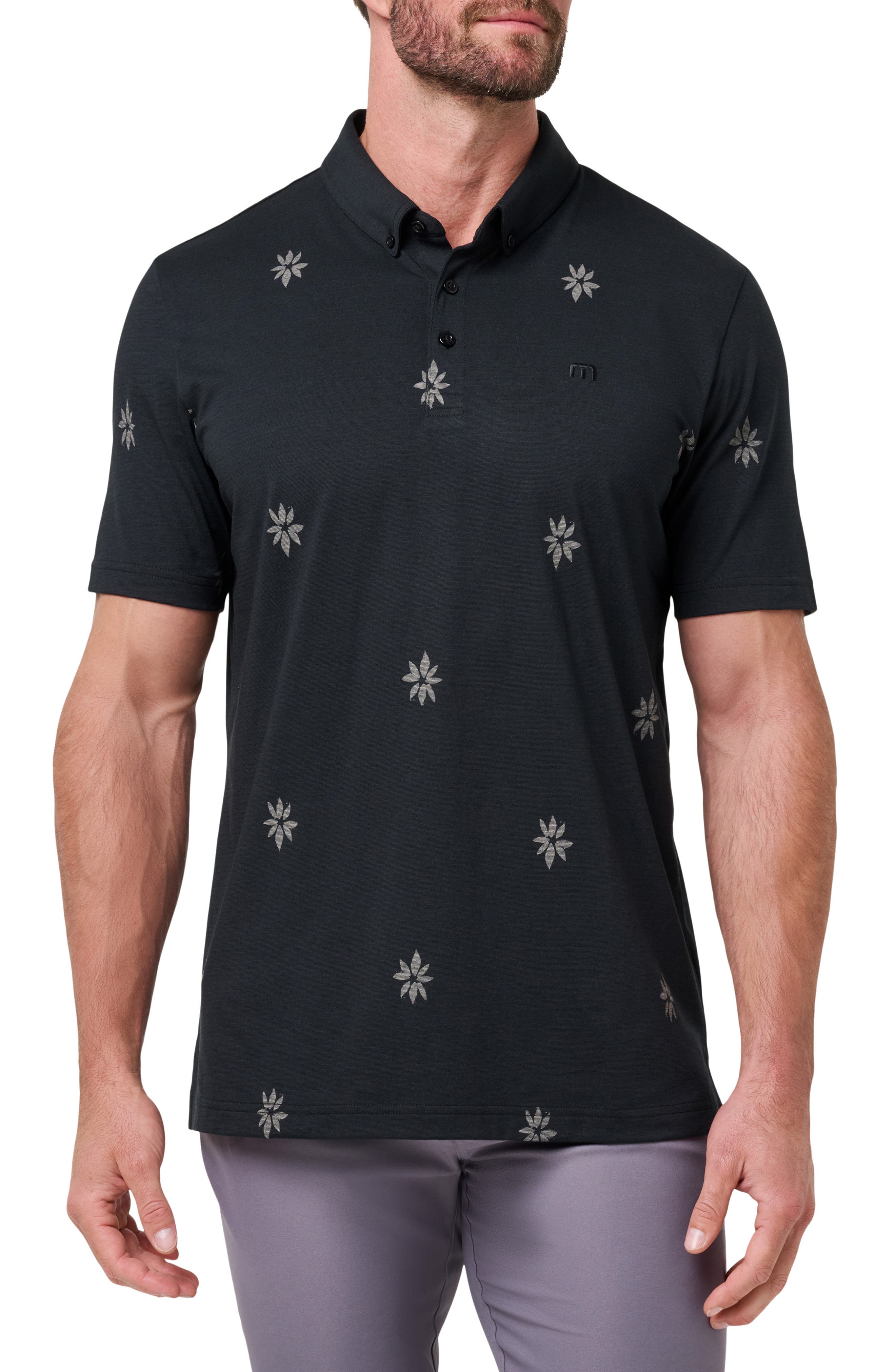 Rome Around Floral Button Down Polo