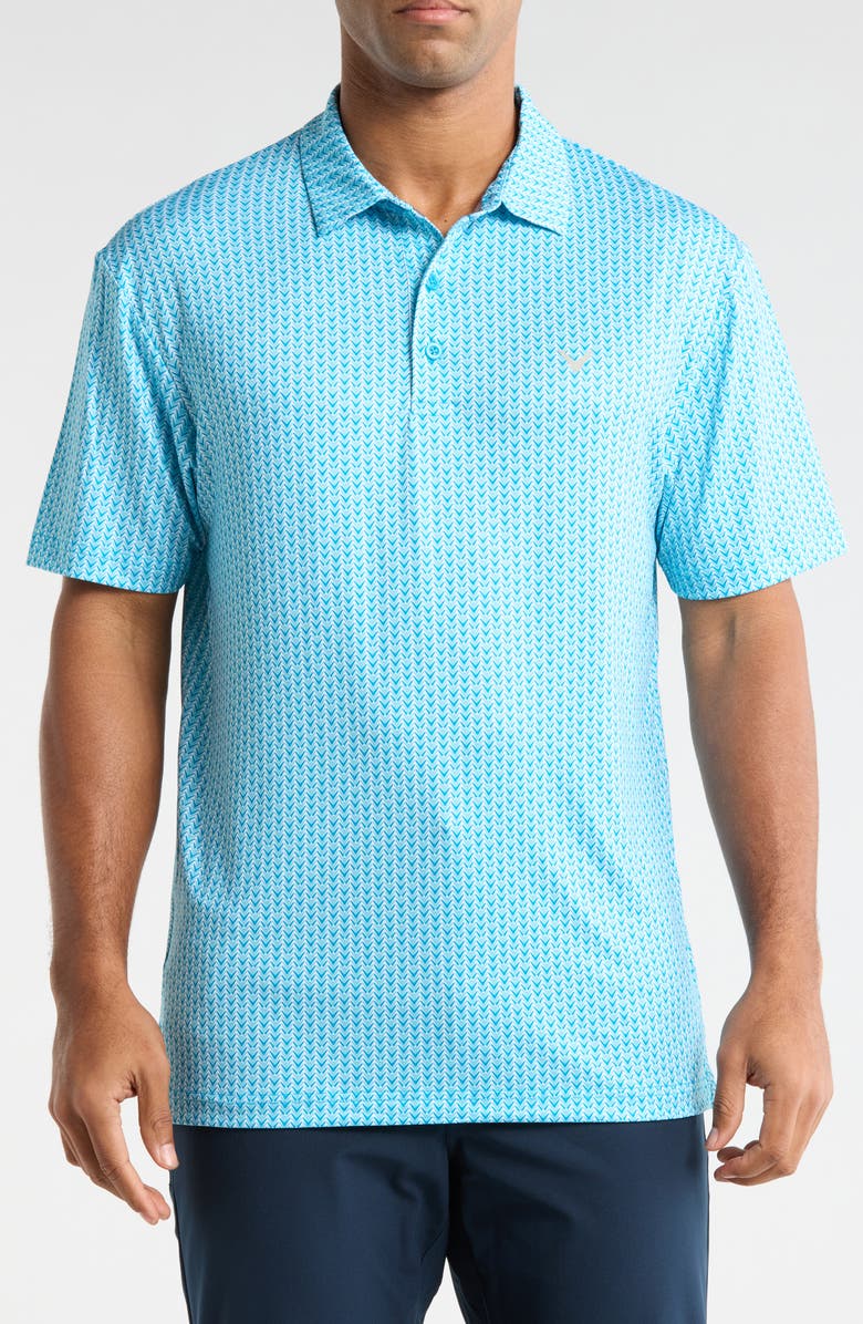 Callaway Herringbone Polo, Main, color, Hawaiian Surf