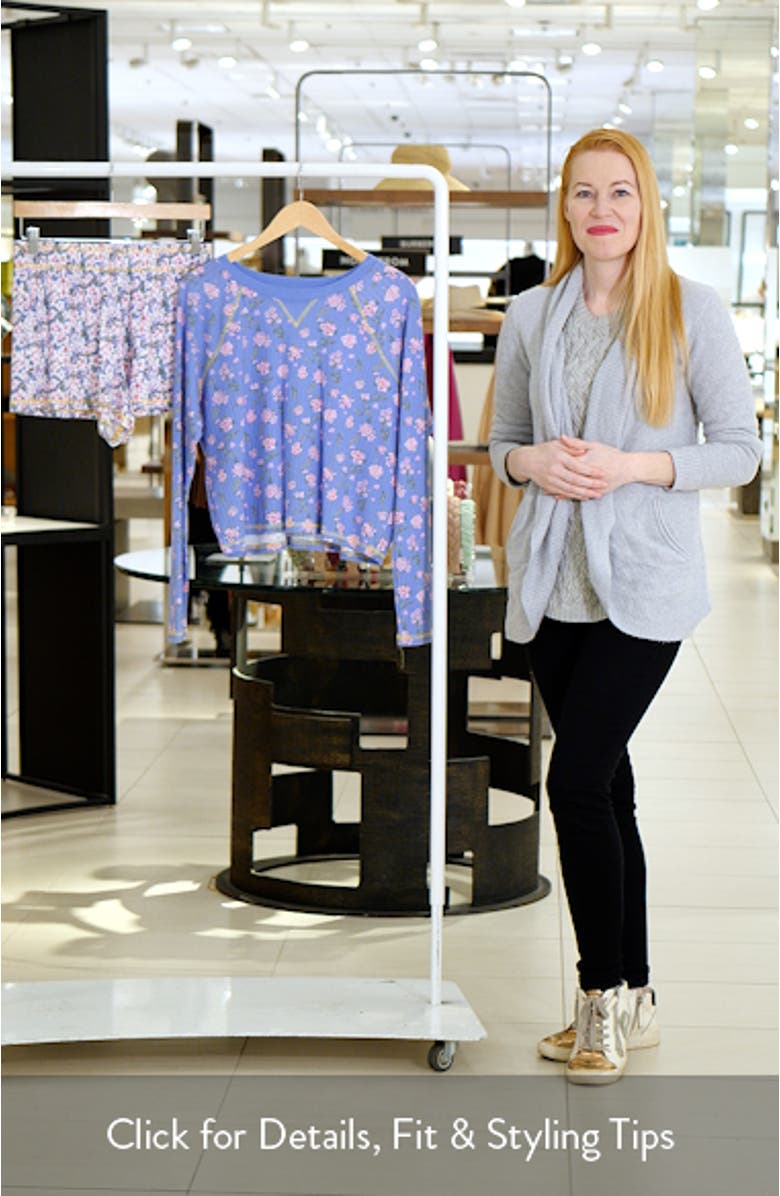 Cuddle Crew Floral Rib Short Pajamas, sales video thumbnail