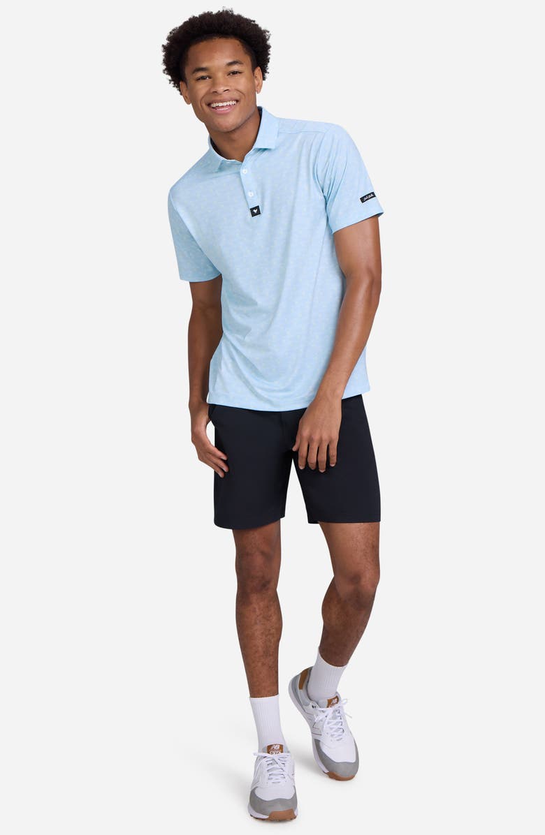 Bad Birdie Core Floral Waves Performance Golf Polo, Alternate, color, Easy Livin