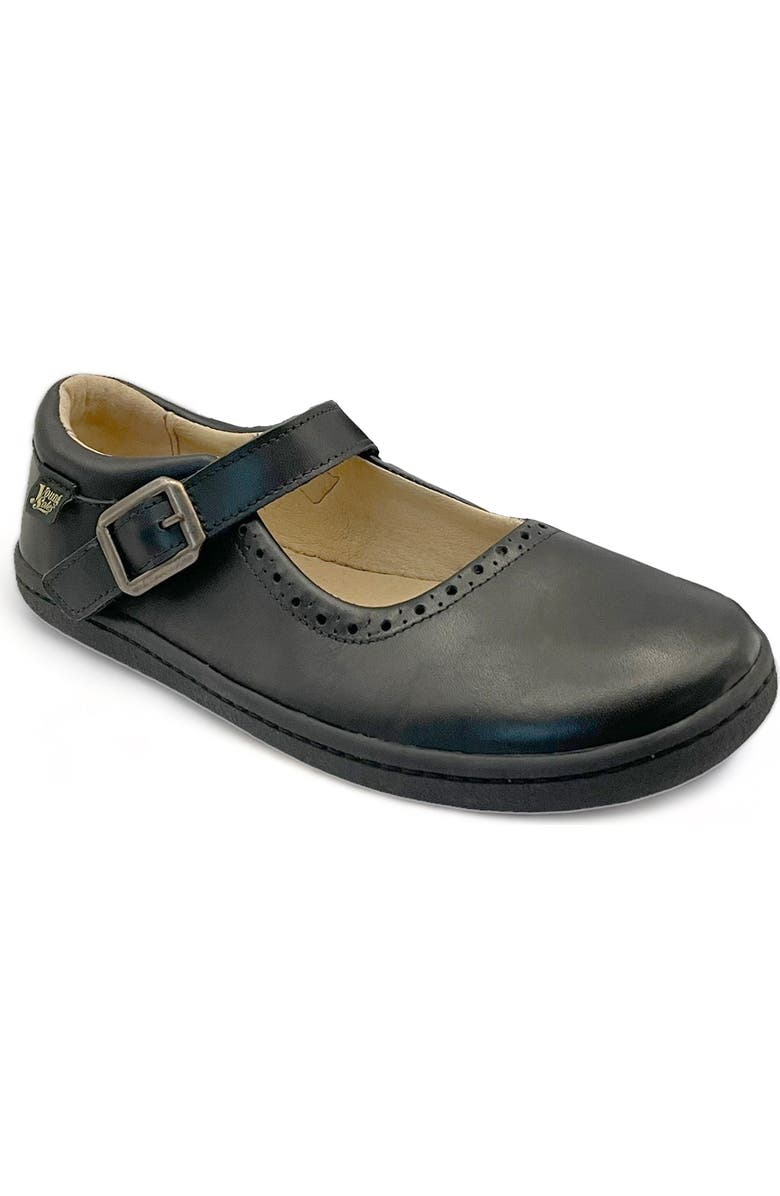 Young Soles Holly Barefoot Kids Mary Jane Shoe, Main, color, Black