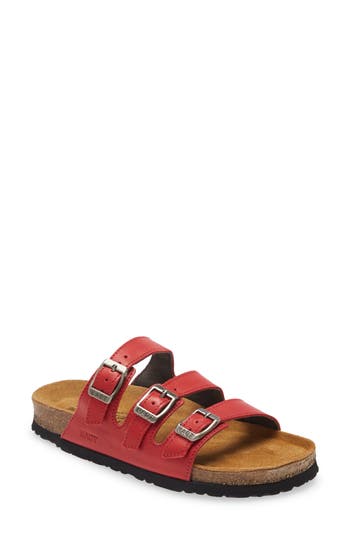 Naot Austin Water Repellent Slide Sandal In Kiss Red Leather