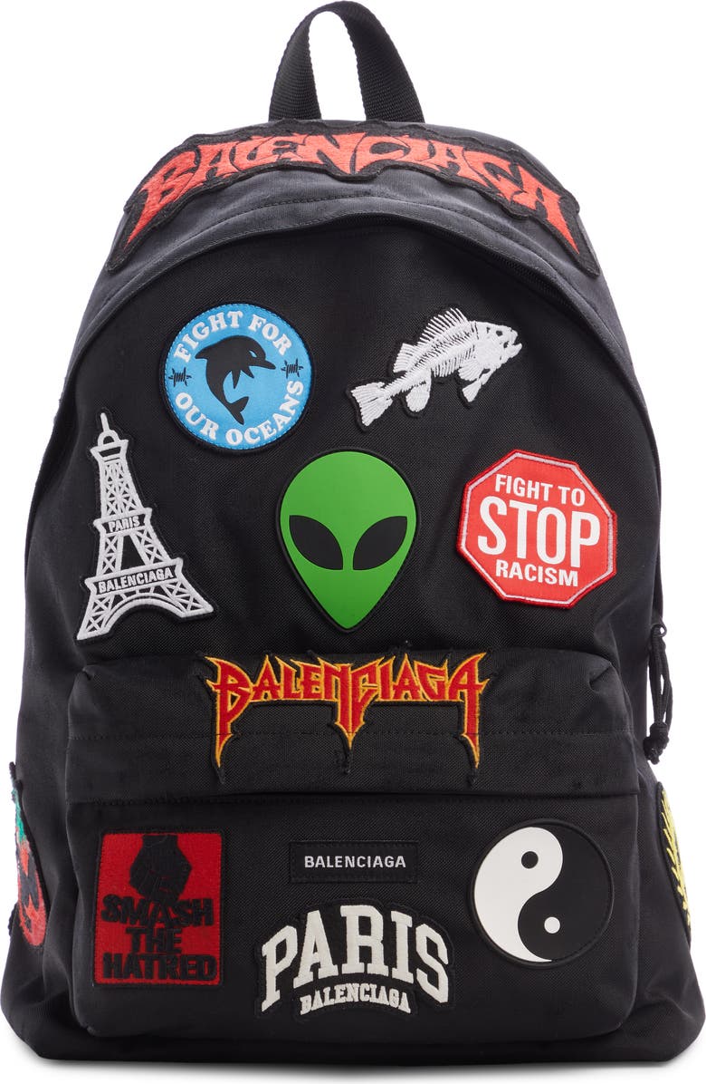 Balenciaga Explorer Patch Backpack, Main, color,