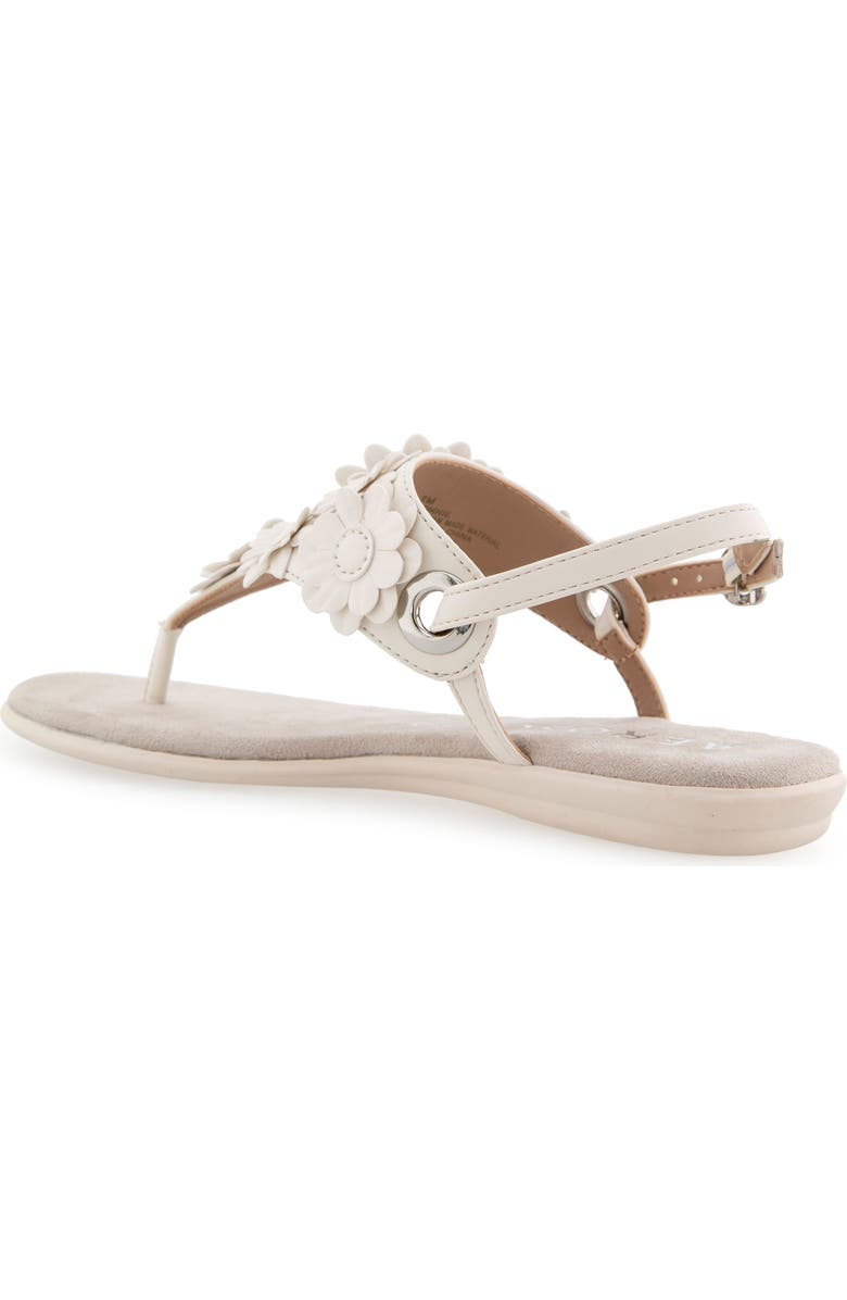 Aerosoles Connie Flower Slingback Sandal, Alternate, color, Eggnog Faux Leather