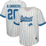 Mitchell & Ness Youth Mitchell & Ness Barry Sanders Cream Detroit Lions Retired Player Name & Number Baseball Jersey