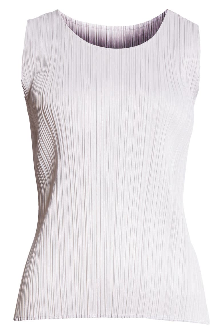 Basics Pleated Sleeveless Top, Alternate, color, LIGHT GRAY