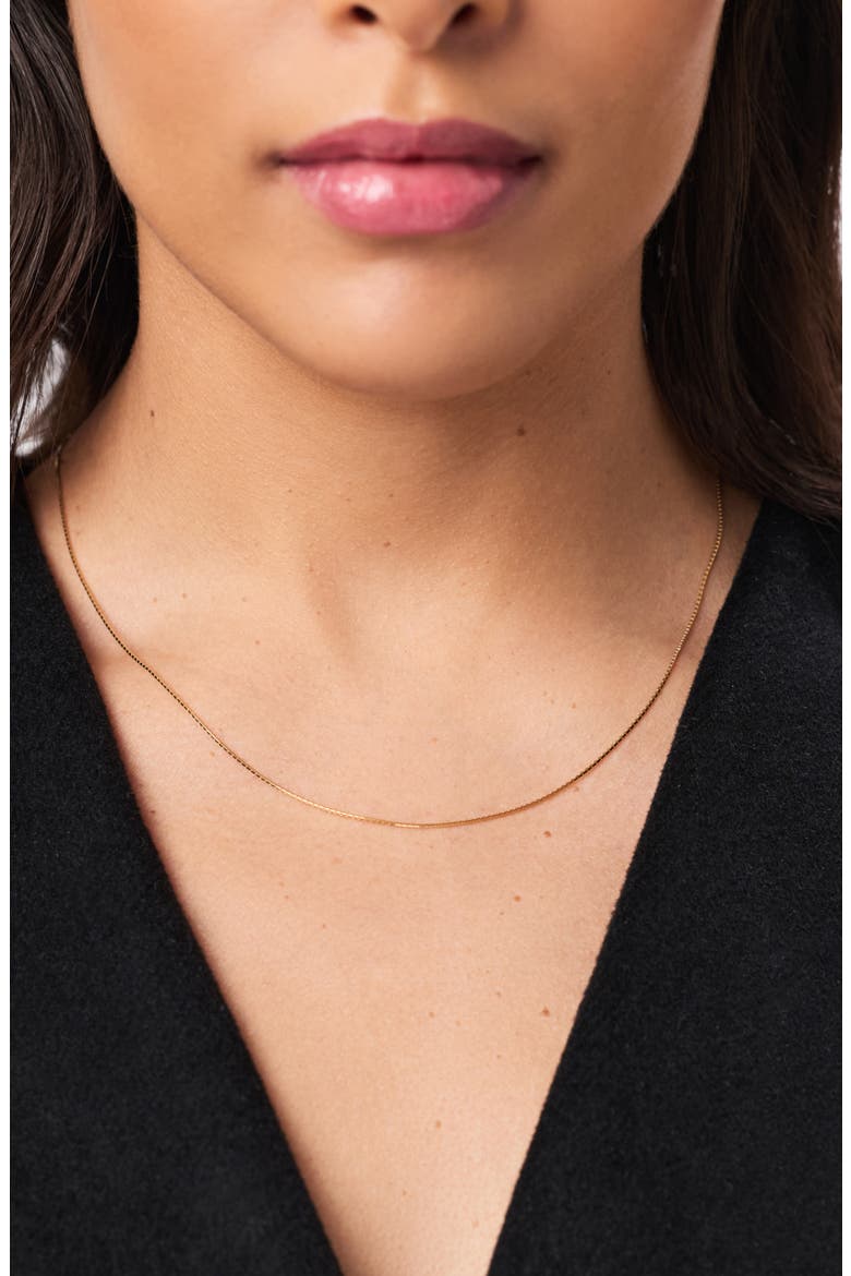 Solid Yellow Gold - Silk Chain Necklace, Alternate, color, Gold