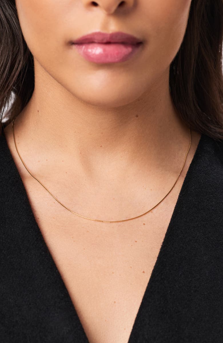 Ana Luisa Solid Yellow Gold - Silk Chain Necklace, Alternate, color, Gold