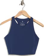 YOGALICIOUS Lux LeBlanc High Neck Crop Tank