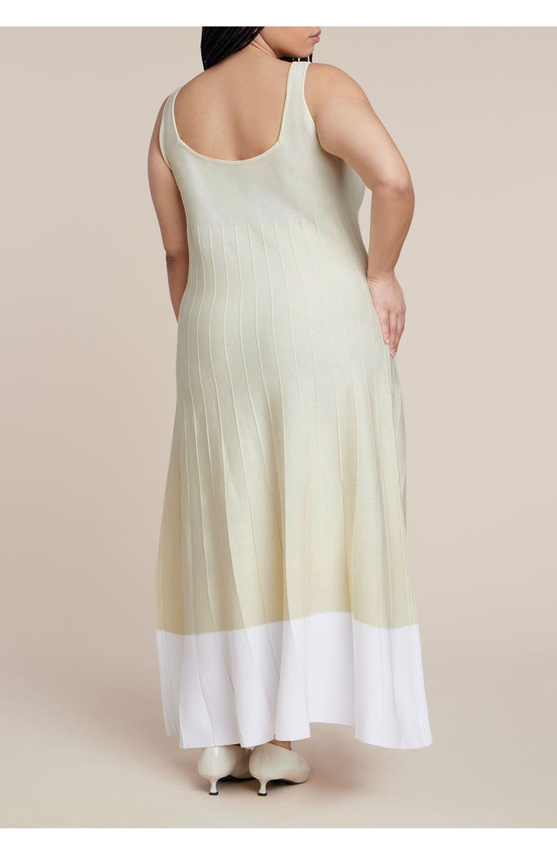 ELOQUII Contrast Hem Sweater Dress, Alternate, color, Light Blue