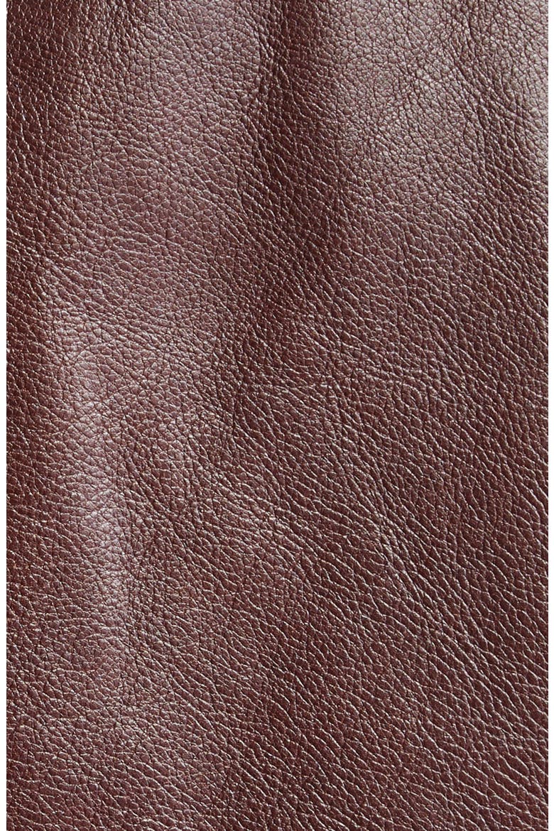 Tailored Leather Blazer, Alternate, color, DARK BROWN