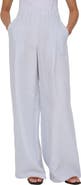 Lafayette 148 New York Astor Pleated Organic Linen Wide Leg Pants