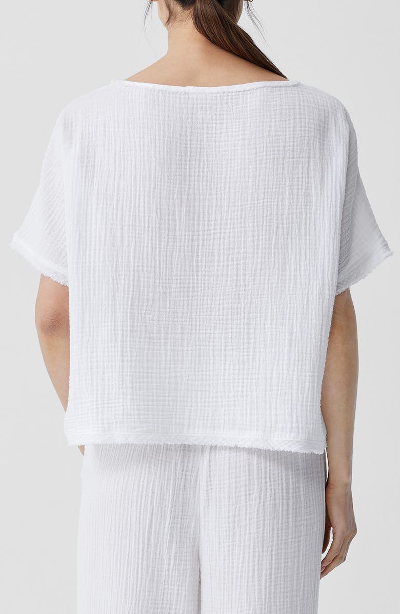 Eileen Fisher Bateau Neck Organic Cotton Top, Alternate, color,