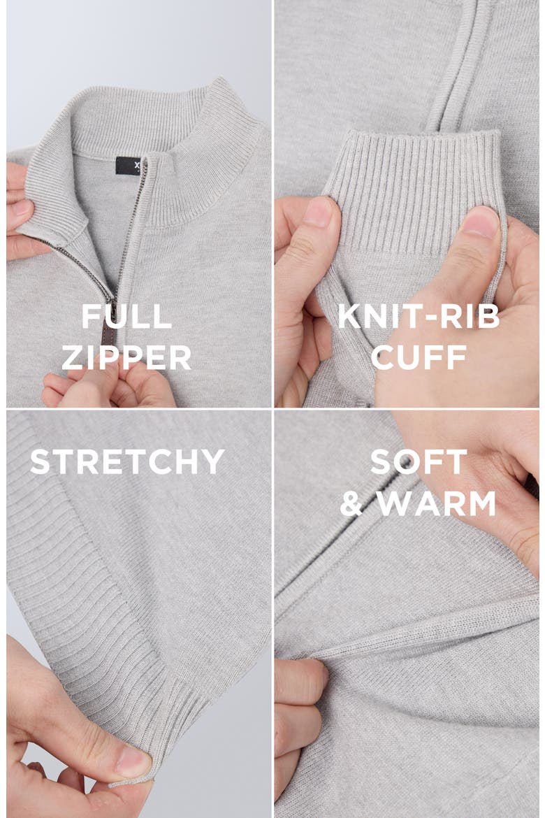 Kids' Full Zip Cardigan Sweater, Alternate, color, HEATHER GREY