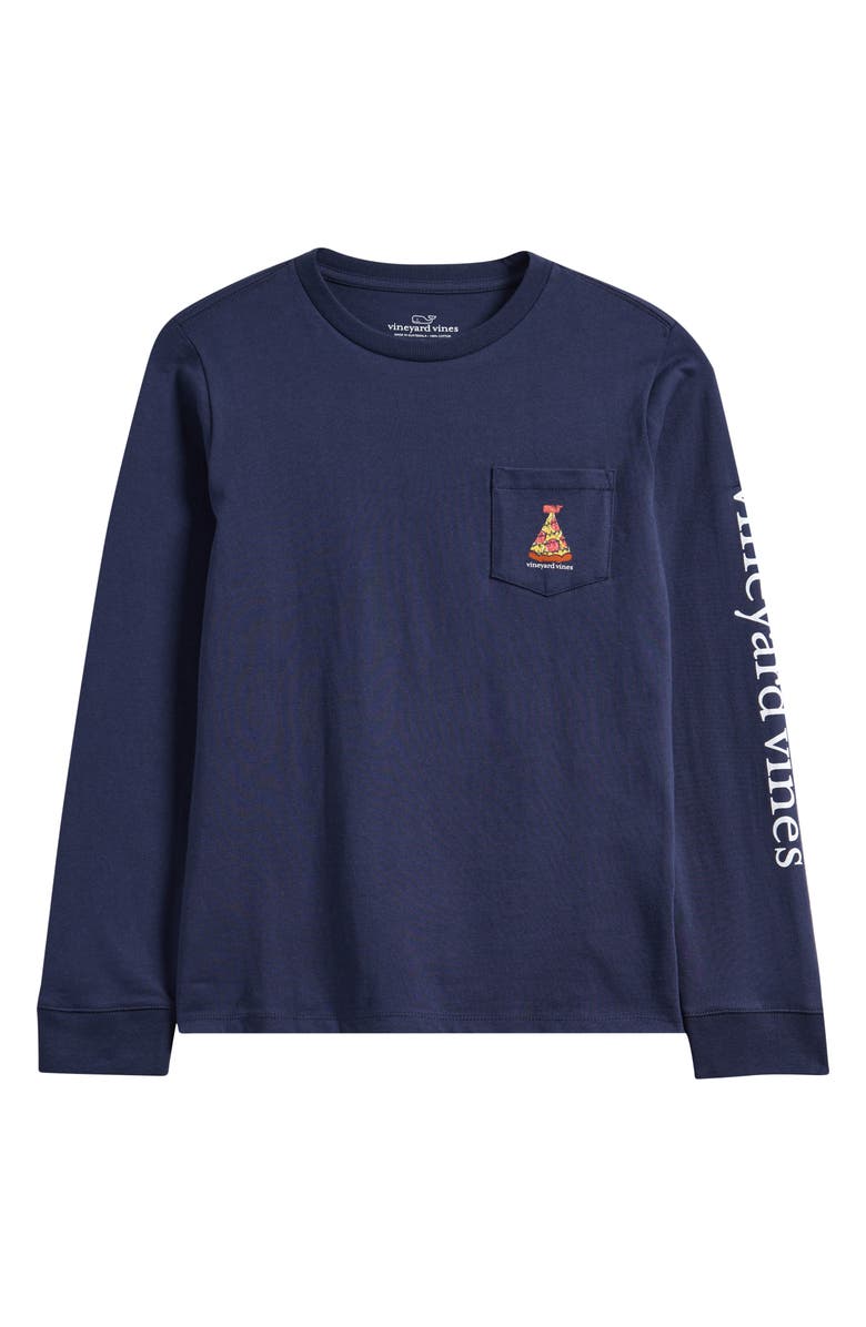 vineyard vines Kids' Merry Crustmas Cotton Graphic T-Shirt, Main, color, Nautical Navy