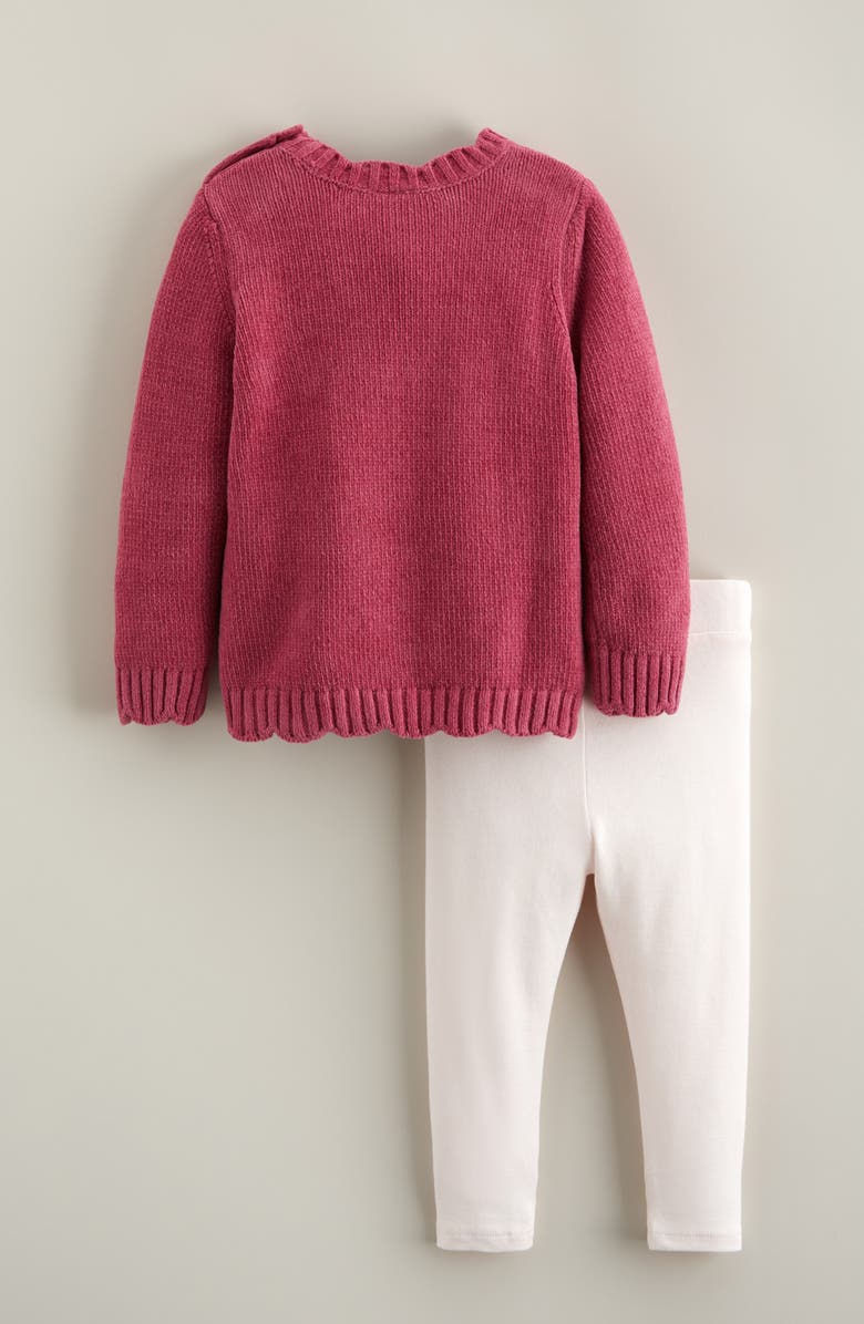 Nordstrom Plush Motif Sweater & Leggings Set, Alternate, color, Pink Violet Fawn