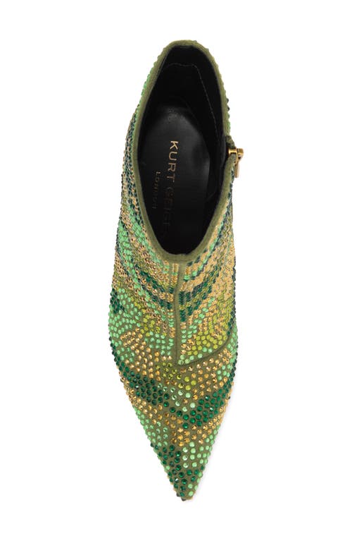 Kurt Geiger London Belgravia Crystal Embellished Bootie In Green