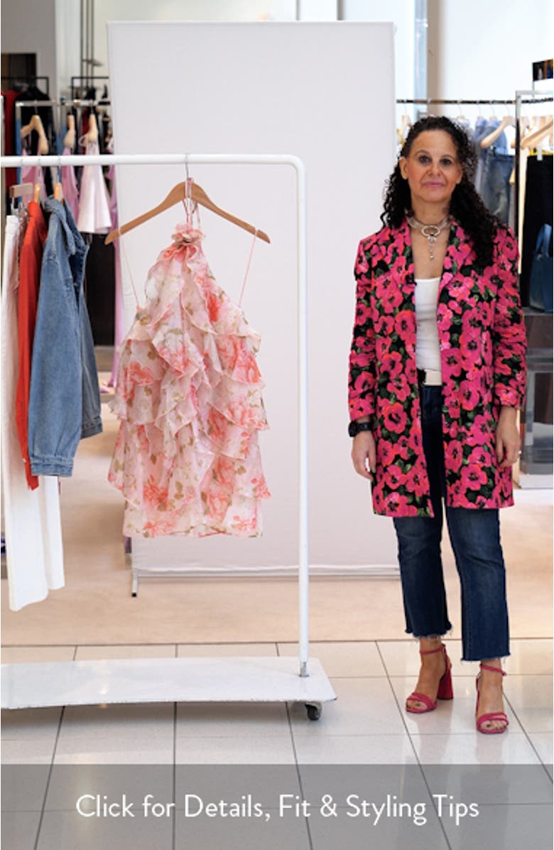 Ofra Floral Halter Neck Minidress, sales video thumbnail