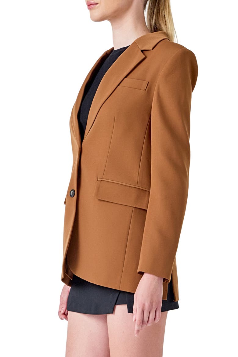 Everyday Oversize Two-Button Blazer, Alternate, color, CAMEL