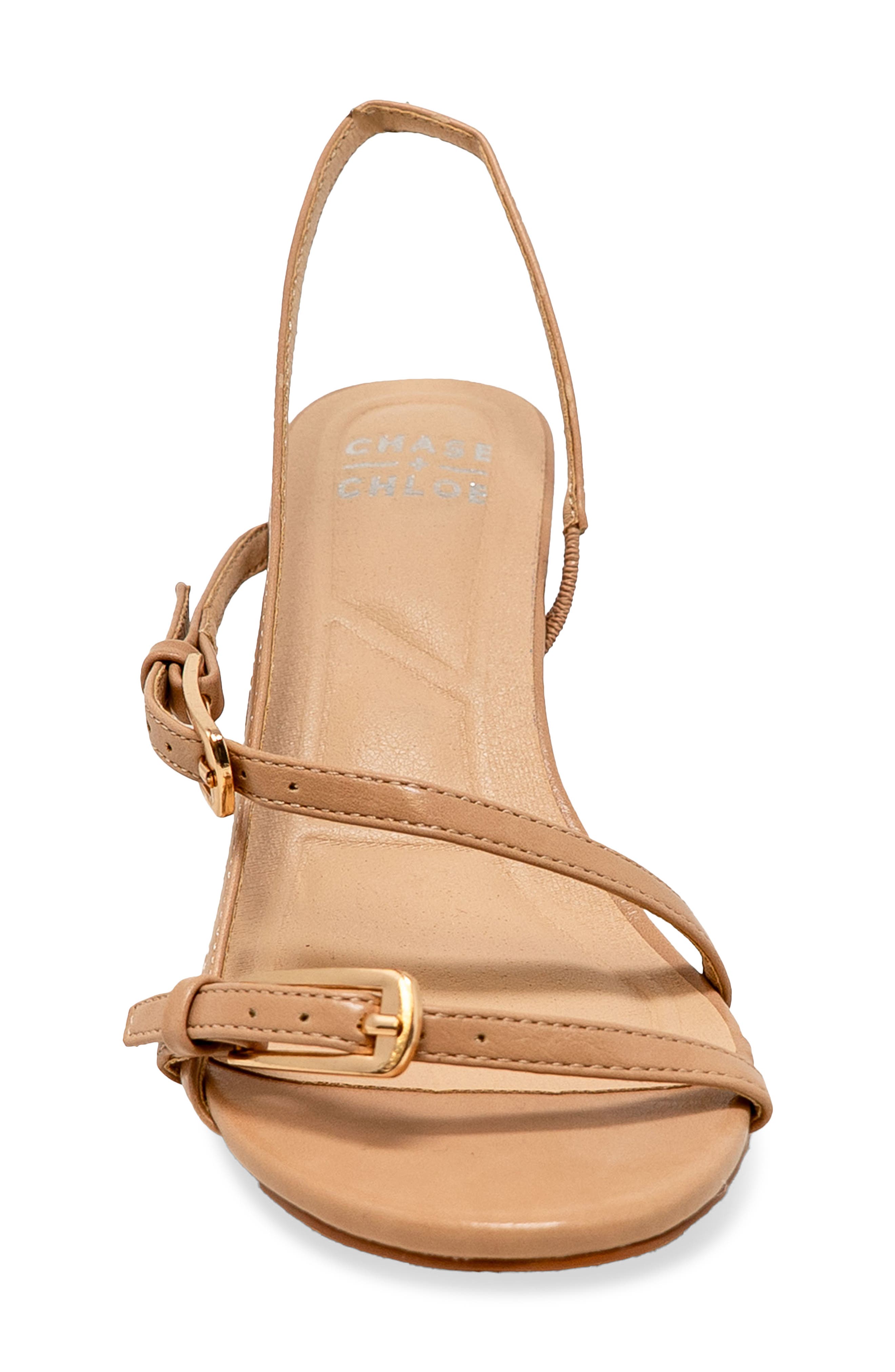 CHASE AND CHLOE Nadine Sandal, Alternate, color, Beige